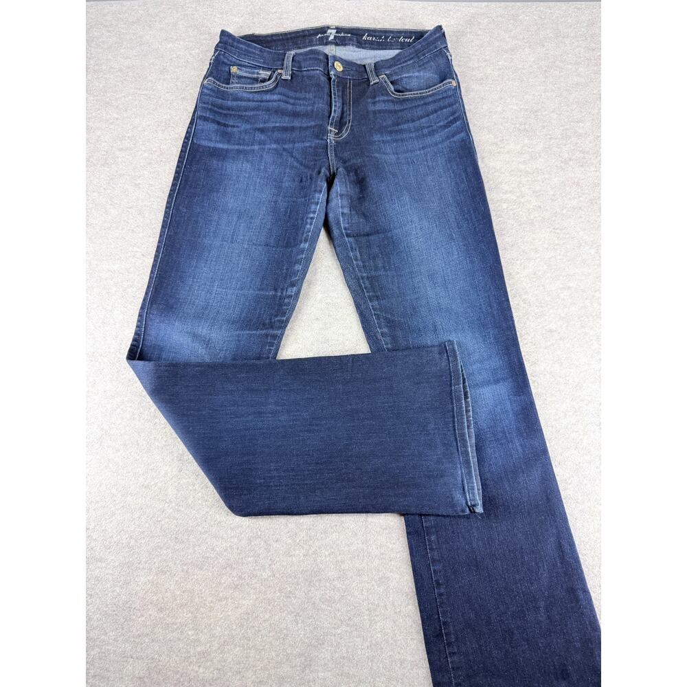 7 For All Mankind Karin Bootcut Jeans Dark Blue Wash Size 29 - Picture 4 of 9